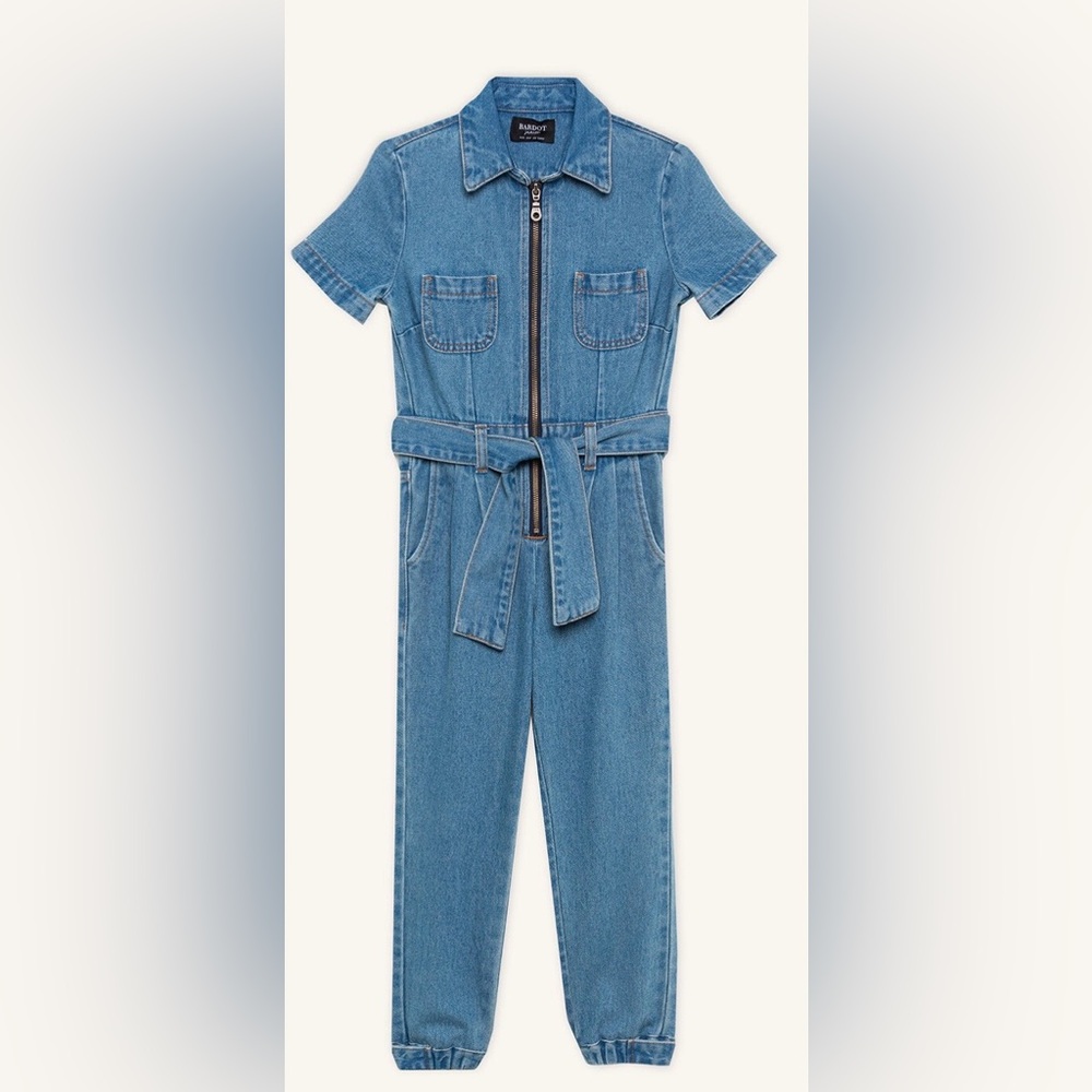 Bardot Kids Casual Denim Jumpsuit